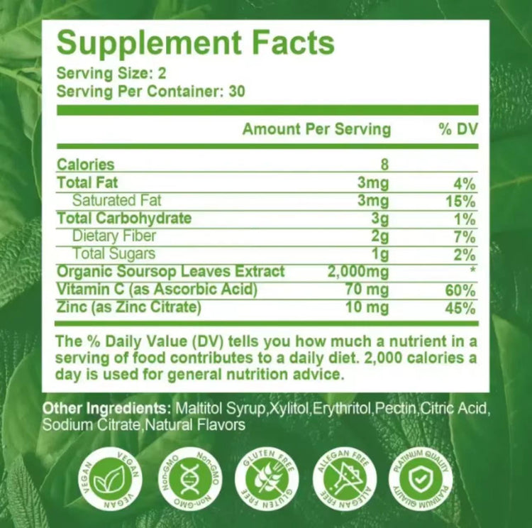 Soursop Graviola Gummies — 220 g