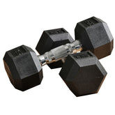 Soozier Rubber Hex Dumbbells — 15 lb Pair