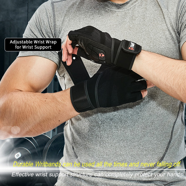 Workout Gloves with Wrist Wrap