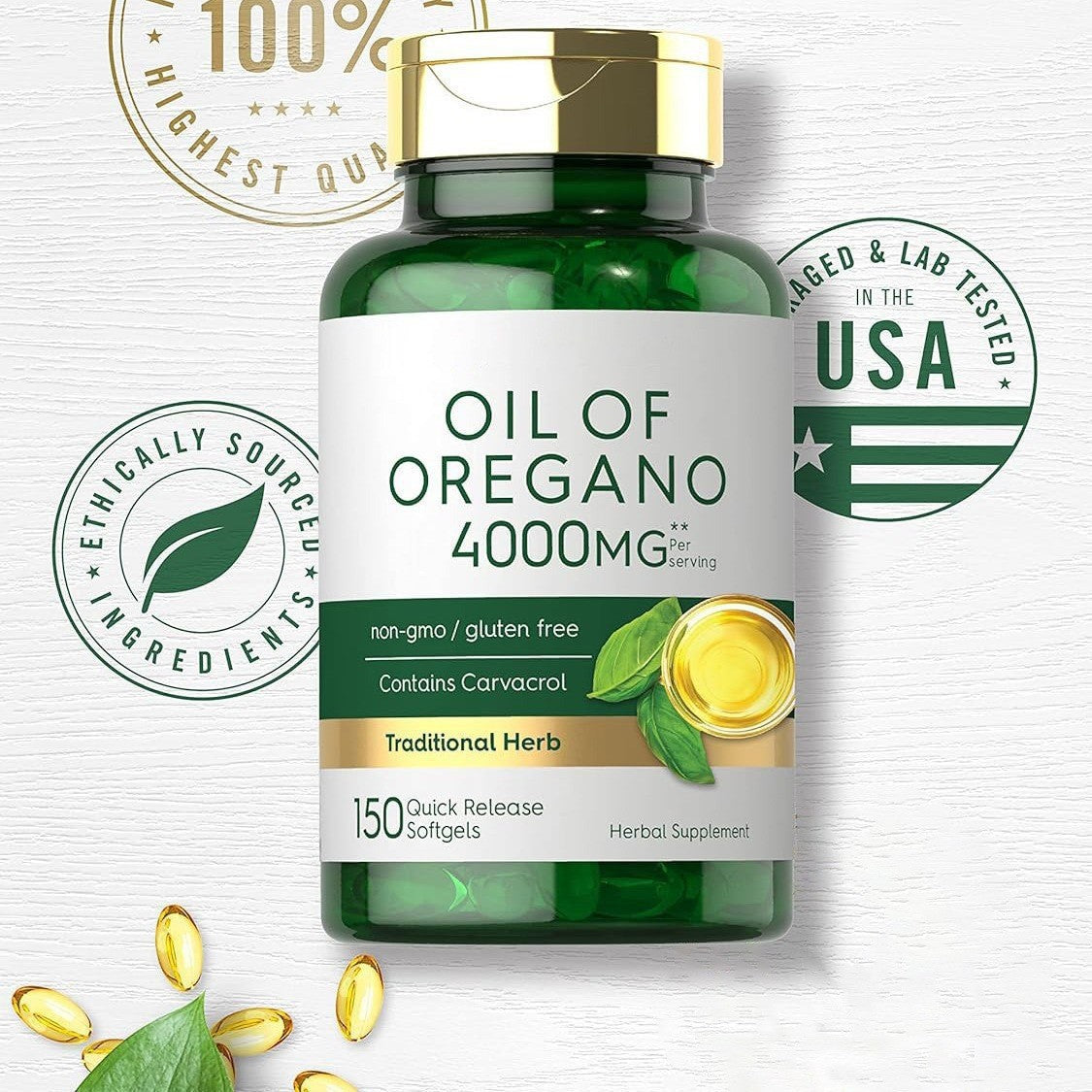 Oregano Oil Softgel Supplement