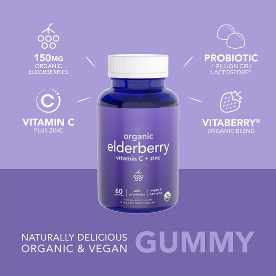 Elderberry Gummies with Vitamin C & Zinc