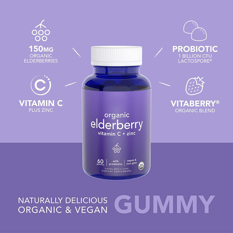 Elderberry Gummies with Vitamin C & Zinc