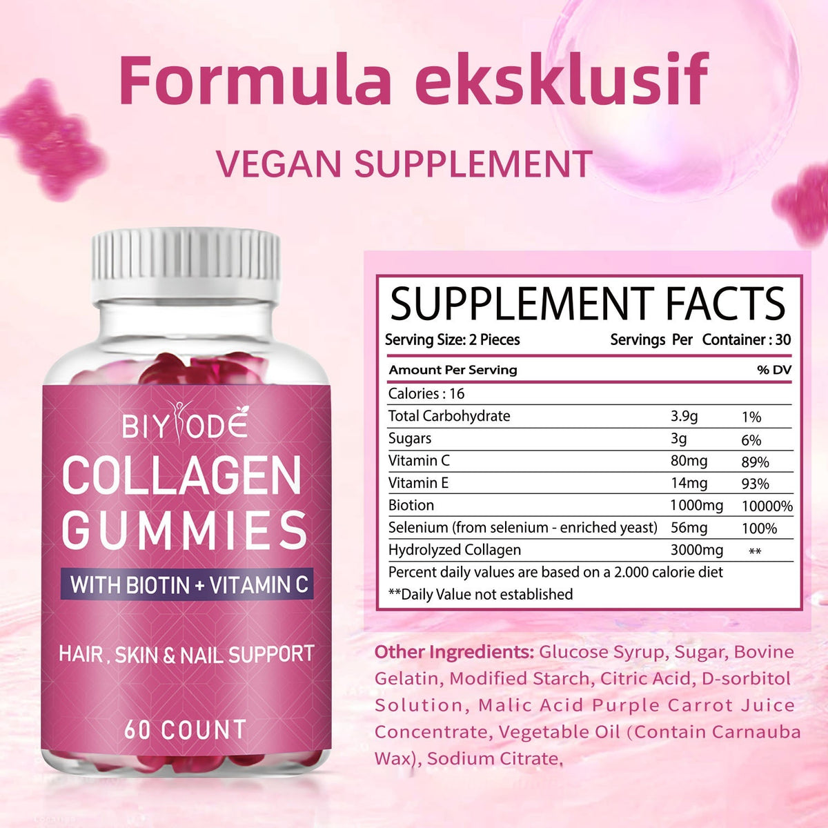 Biotin & Collagen Gummy Supplement