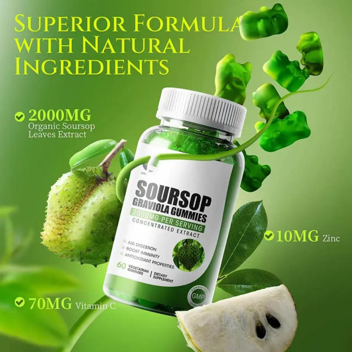Soursop Graviola Gummies — 220 g