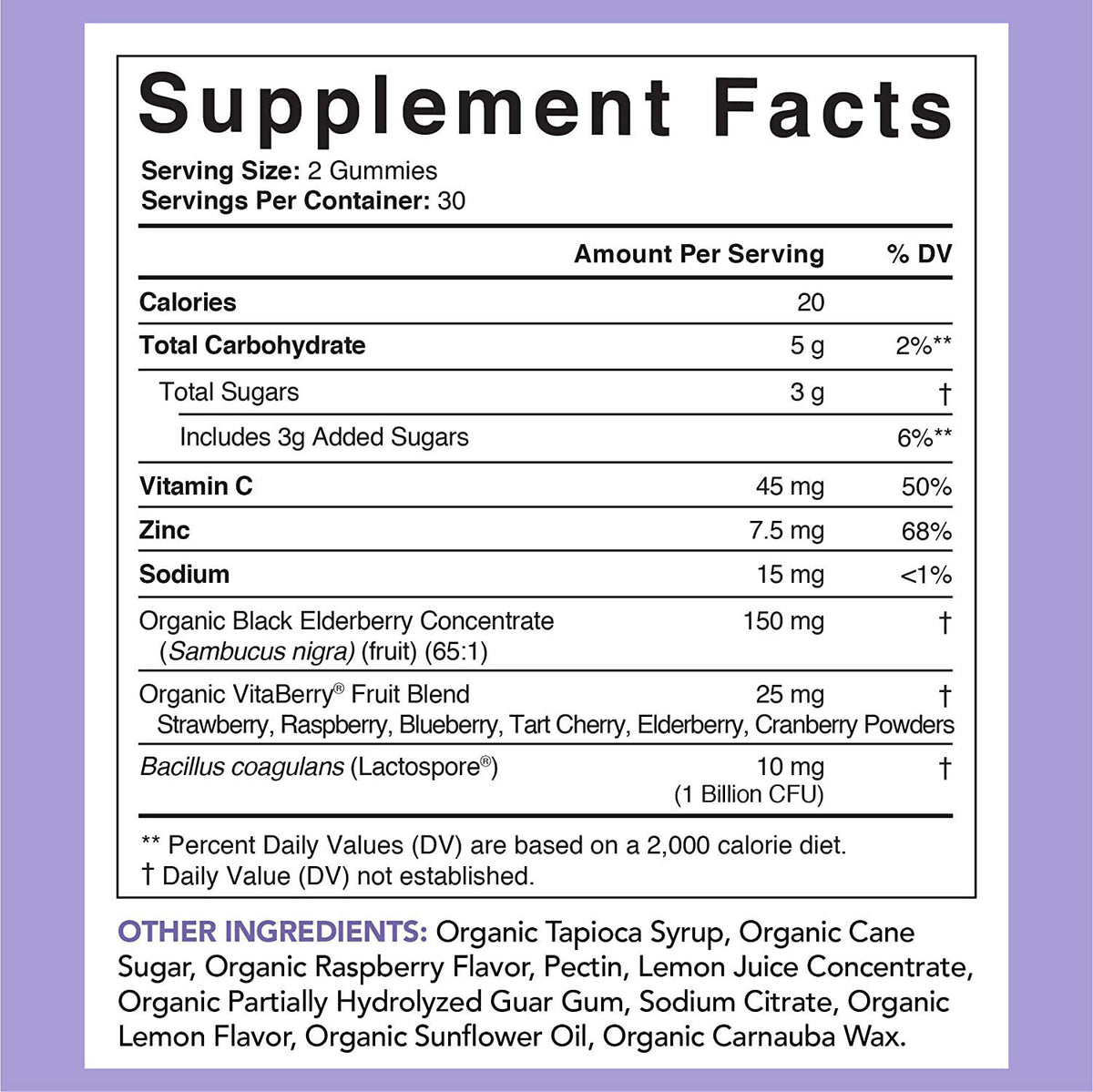 Elderberry Gummies with Vitamin C & Zinc