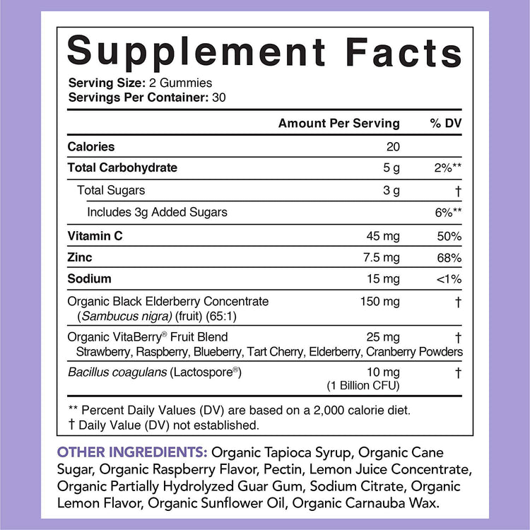 Elderberry Gummies with Vitamin C & Zinc