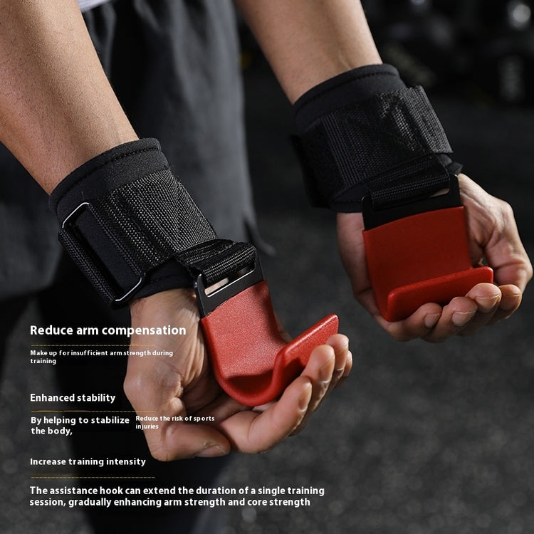 Weightlifting Grip Hooks with Wrist Straps