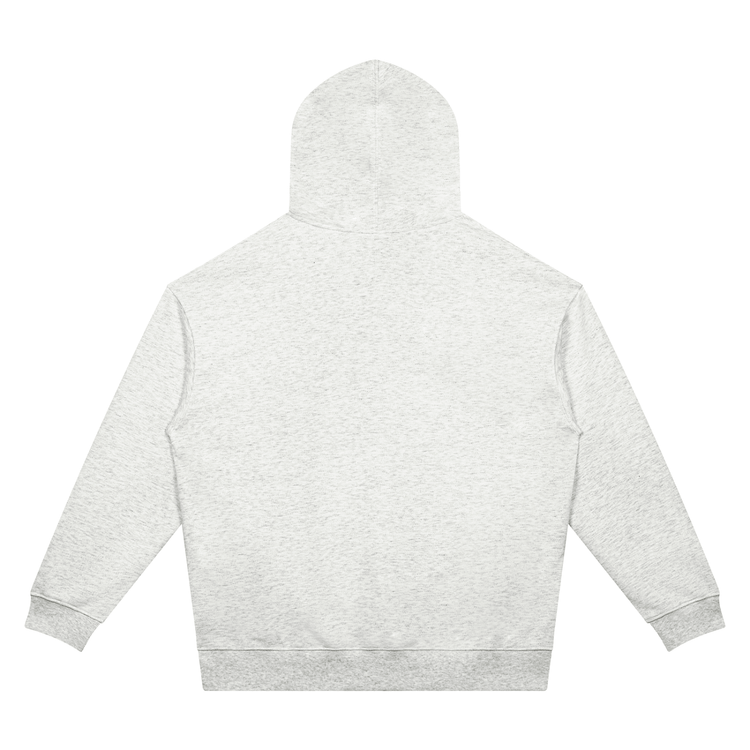  Unisex Oversized Drop-Shoulder Hoodie featuring a bold graphic design by Buns & Guns, perfect for fitness enthusiasts.