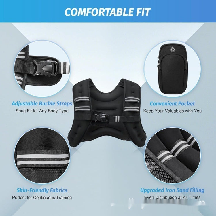 Reflective Weighted Workout Vest