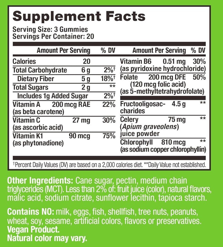 Celery Juice & Fiber Gummies