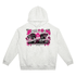 Unisex Oversized Drop-Shoulder Hoodie featuring a bold graphic design by Buns & Guns, perfect for fitness enthusiasts.