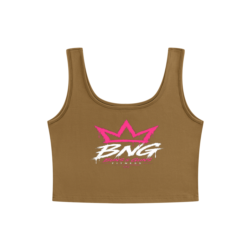 Buns & Guns  Royal Crown Performance Crop Tank – Lavender