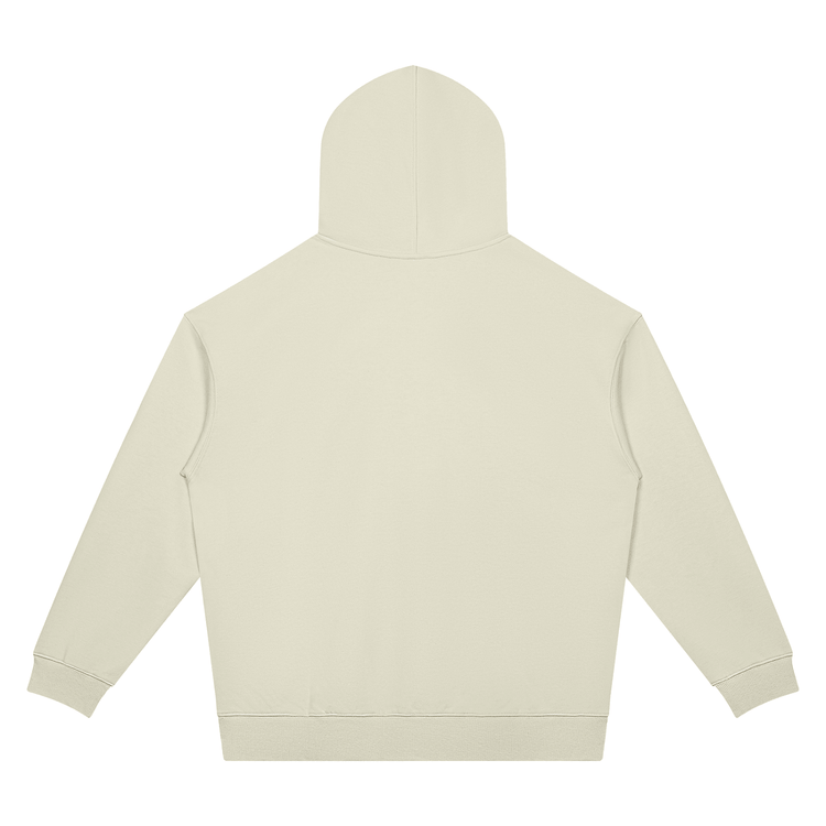 Unisex Oversized Drop-Shoulder Hoodie featuring a bold graphic design by Buns & Guns, perfect for fitness enthusiasts.