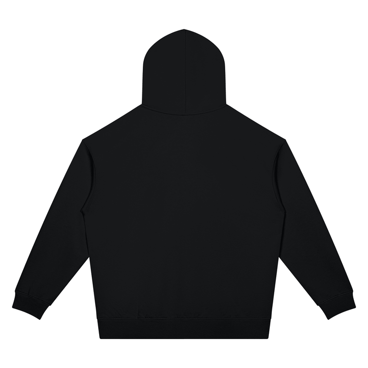 Unisex Oversized Drop-Shoulder Hoodie featuring a bold graphic design by Buns & Guns, perfect for fitness enthusiasts.
