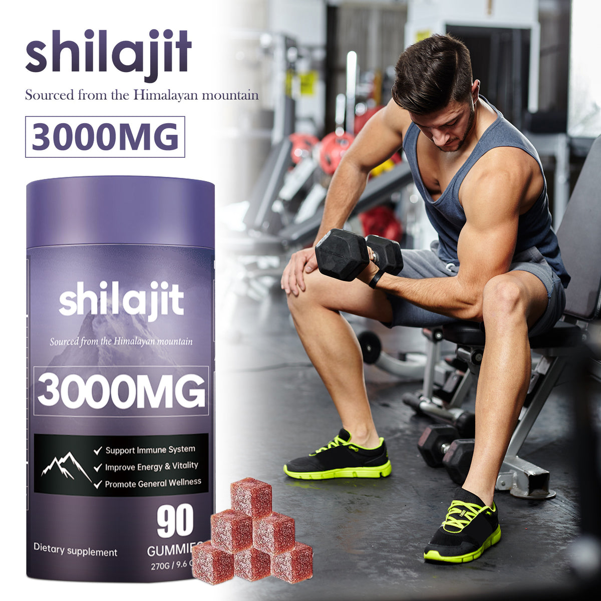 Shilajit Supplement Gummies