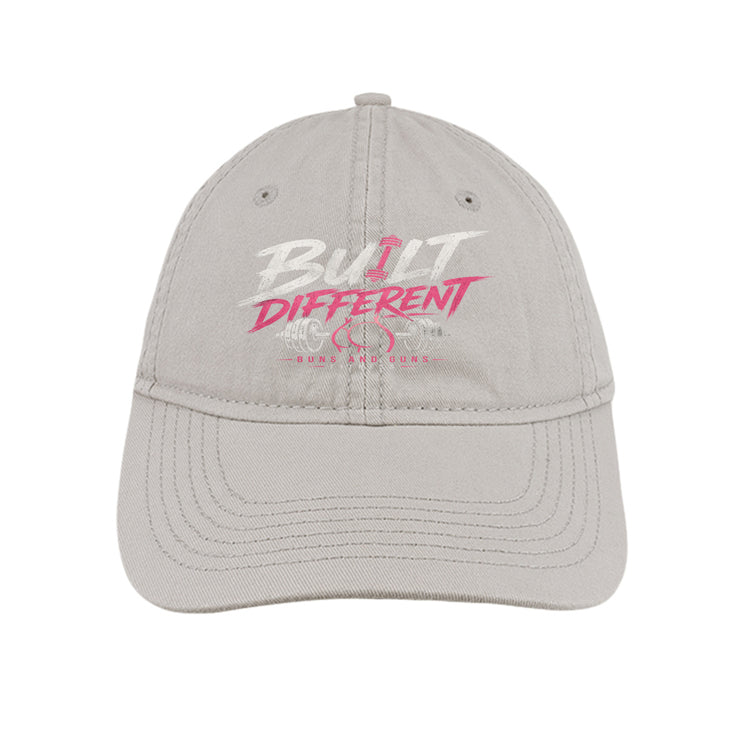 Buns and Guns Built Different Unstructured Cotton Cap