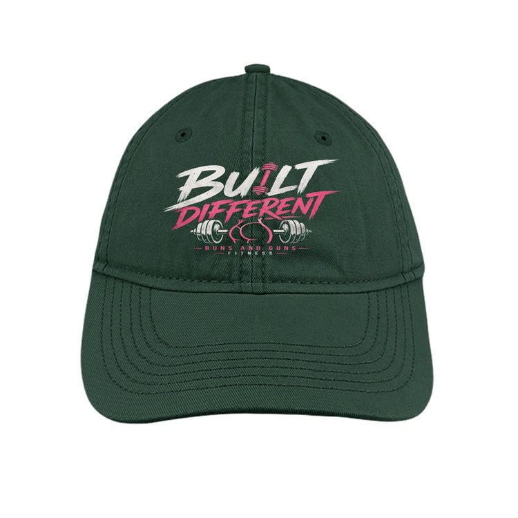 Buns and Guns Built Different Unstructured Cotton Cap